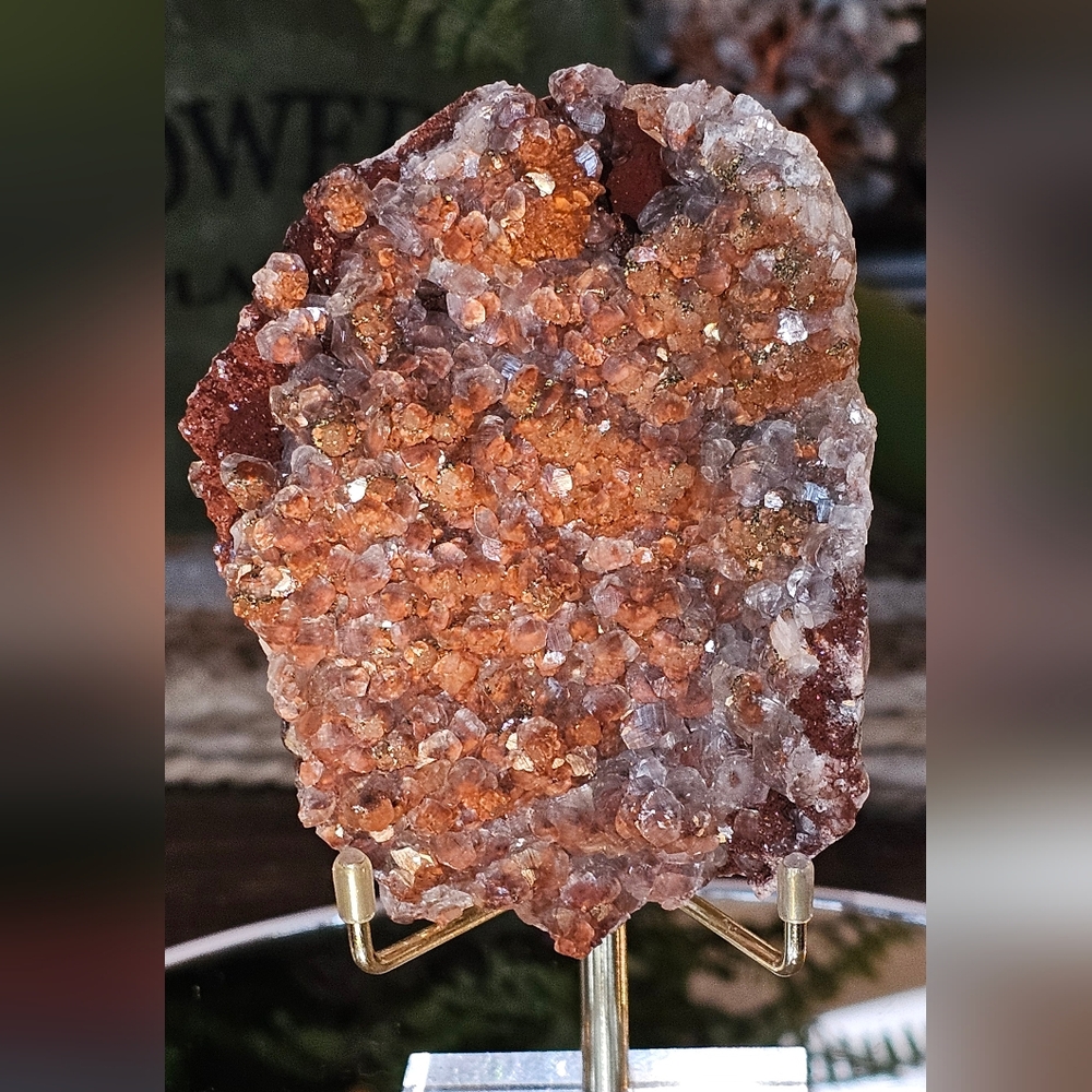 Diamond Red Calcite Specimen 3.8" X 3.0"